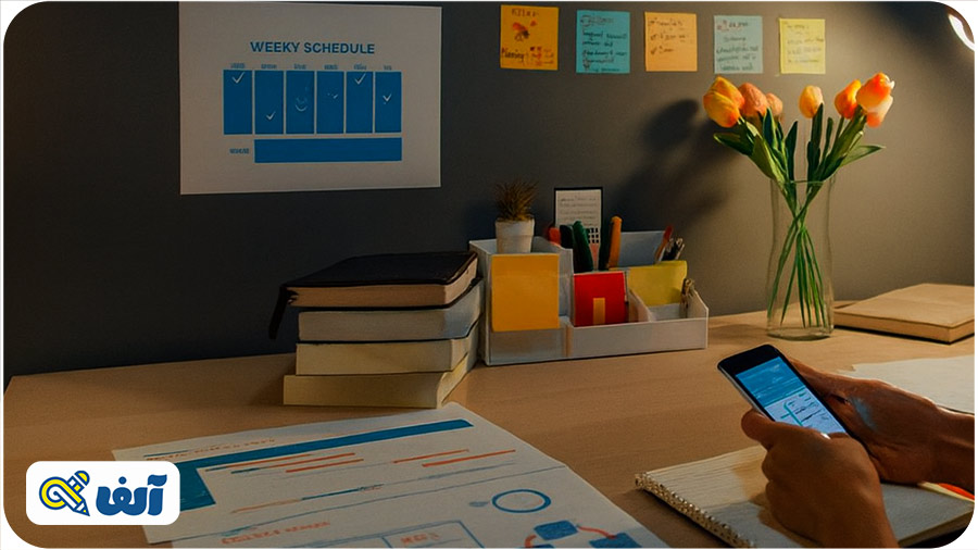 کنار گذاشتن گوشی هنگام درس خواندن