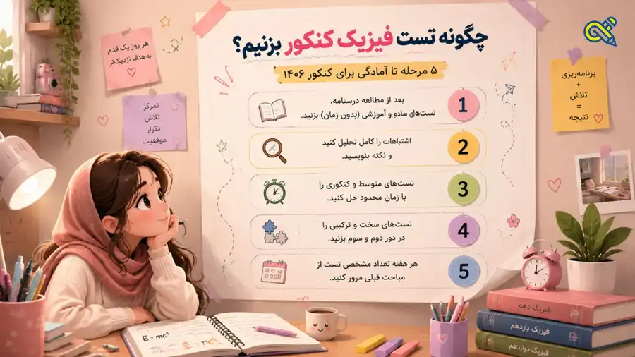 چگونه تست فیزیک کنکور بزنیم